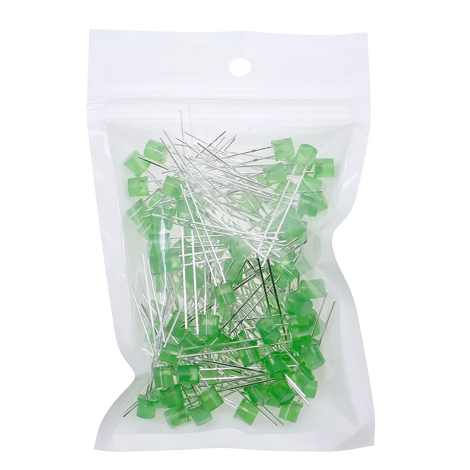 world-trading-net - 25x LED 5 mm waterheldere concave lens - WARM-WIT, lichtgevende diode, bedraad, diode lichtgevend, als component