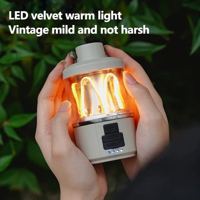 Clearance_LED lanterne de Camping lampe de poche multifonctionnelle Portable torche Super lumineuse lampe de tente lumière de secours avec crochet extérieur 5
