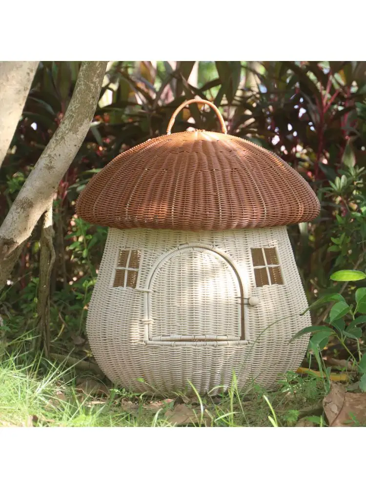 

New Rattan Woven Nest, Mushroom House, Closed Cat Nest, Out-of-home Dual Purpose Pet Nest