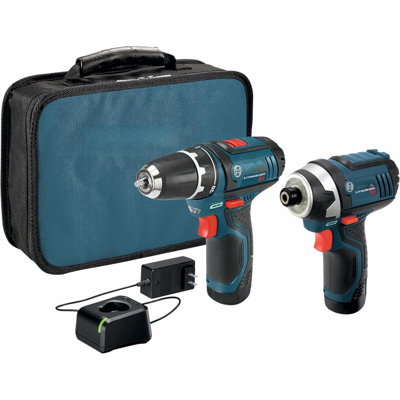 22 - 120 12 V Lithium Ion 2 - Tool Combination Kitï¼Drill Bit/Drive and Impact Driveï¼ï¼Belt 2 Battery Sectionï¼harger and Outer Box