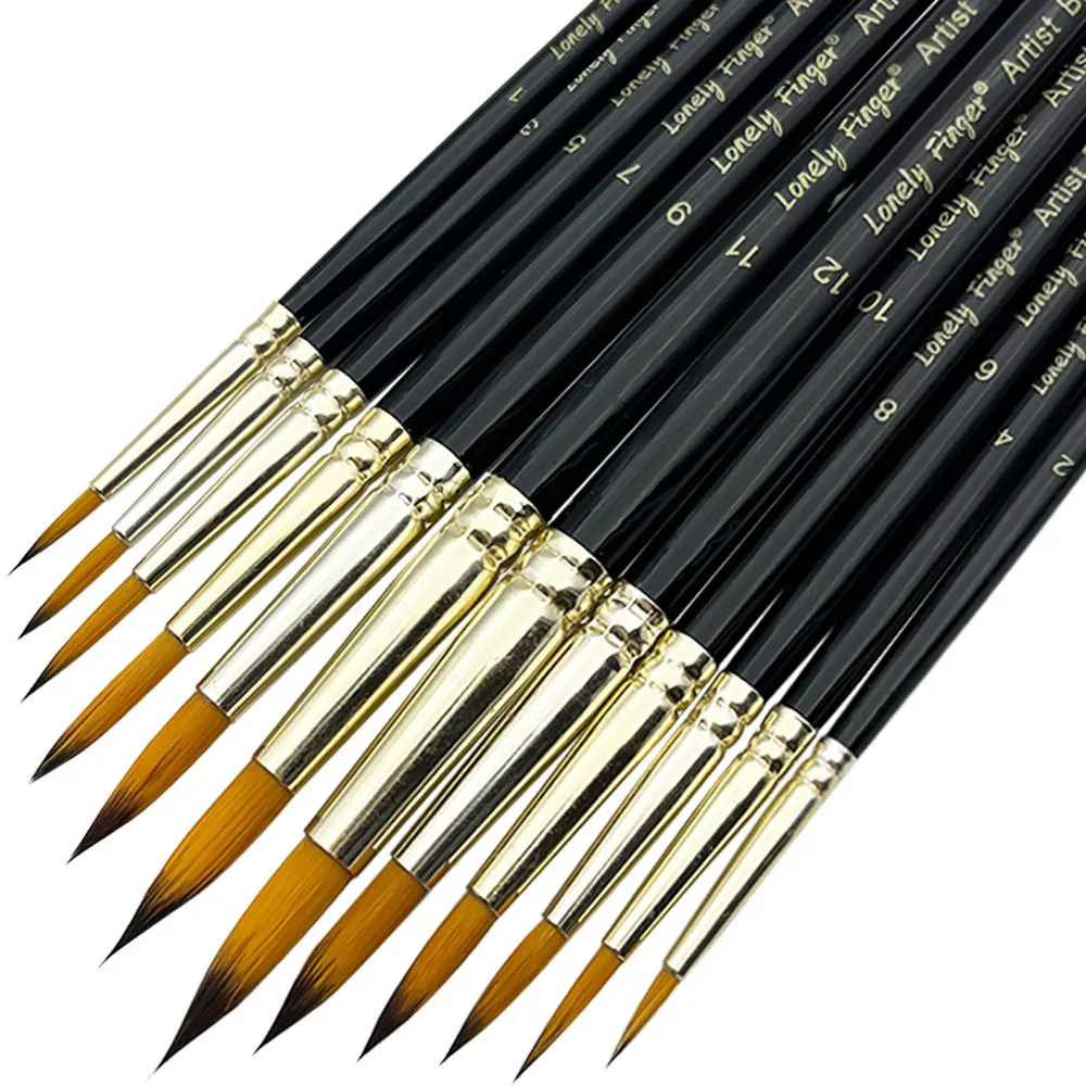 12pcs Black Round