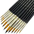 12pcs Black Round