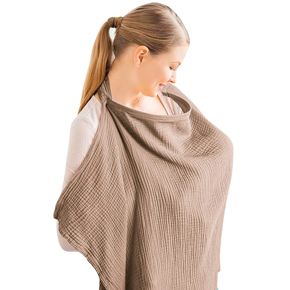 Mother Outing Breastfeeding Towel Soft Gauze Cotton Baby Feeding Nursing Covers Adjustable Anti-glare Nursing Cloth