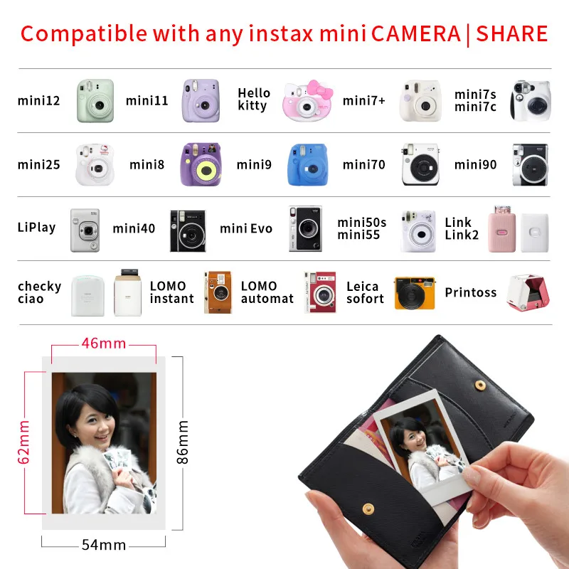 Origin Fujifilm Instax Mini Film 10-100 Sheets Photo Paper for Fuji Instant Film Cameras Instax Mini11 12 8 9 90 Link Liplay EVO