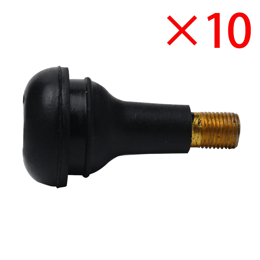 Car Vacuum Tire Snap-in Black Rubber TR415 46.5mm Car Tire Inflator Valve Tubeless Tyre Valve Stem with Dust Cap Cover