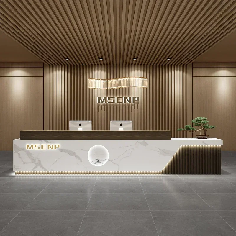 Executive Club Reception Desks Luxury Podium Cash Beauty Salon Reception Desks European Recepcion Mostrador Modern Furniture