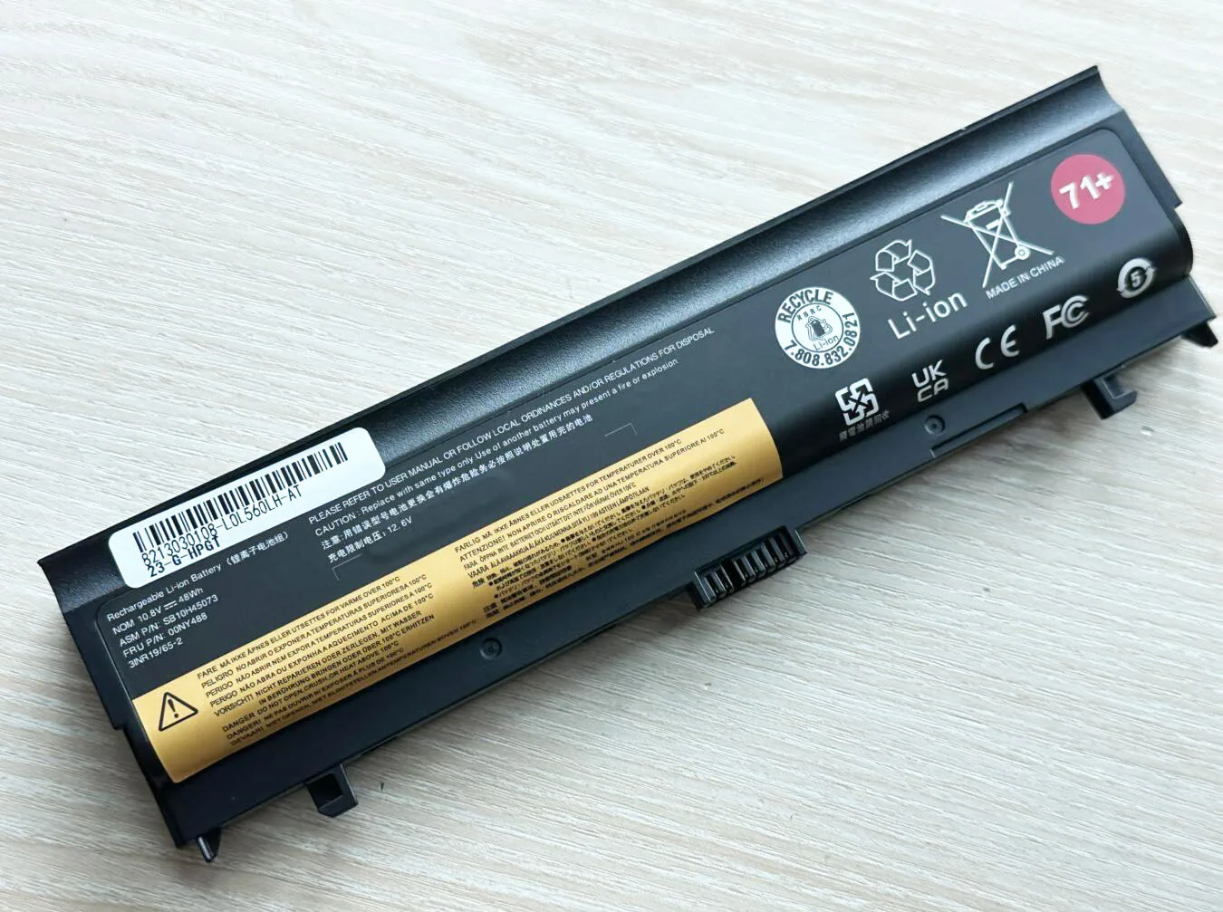 Bateria do Portátil Lenovo Thinkpad 48wh Sb10h45073 00ny486 L560 L570 71 Plus - Imagem 4