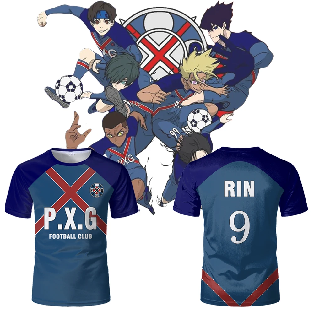 P.X.G ブルーロック日本アニメジャージサッカーユニフォーム No