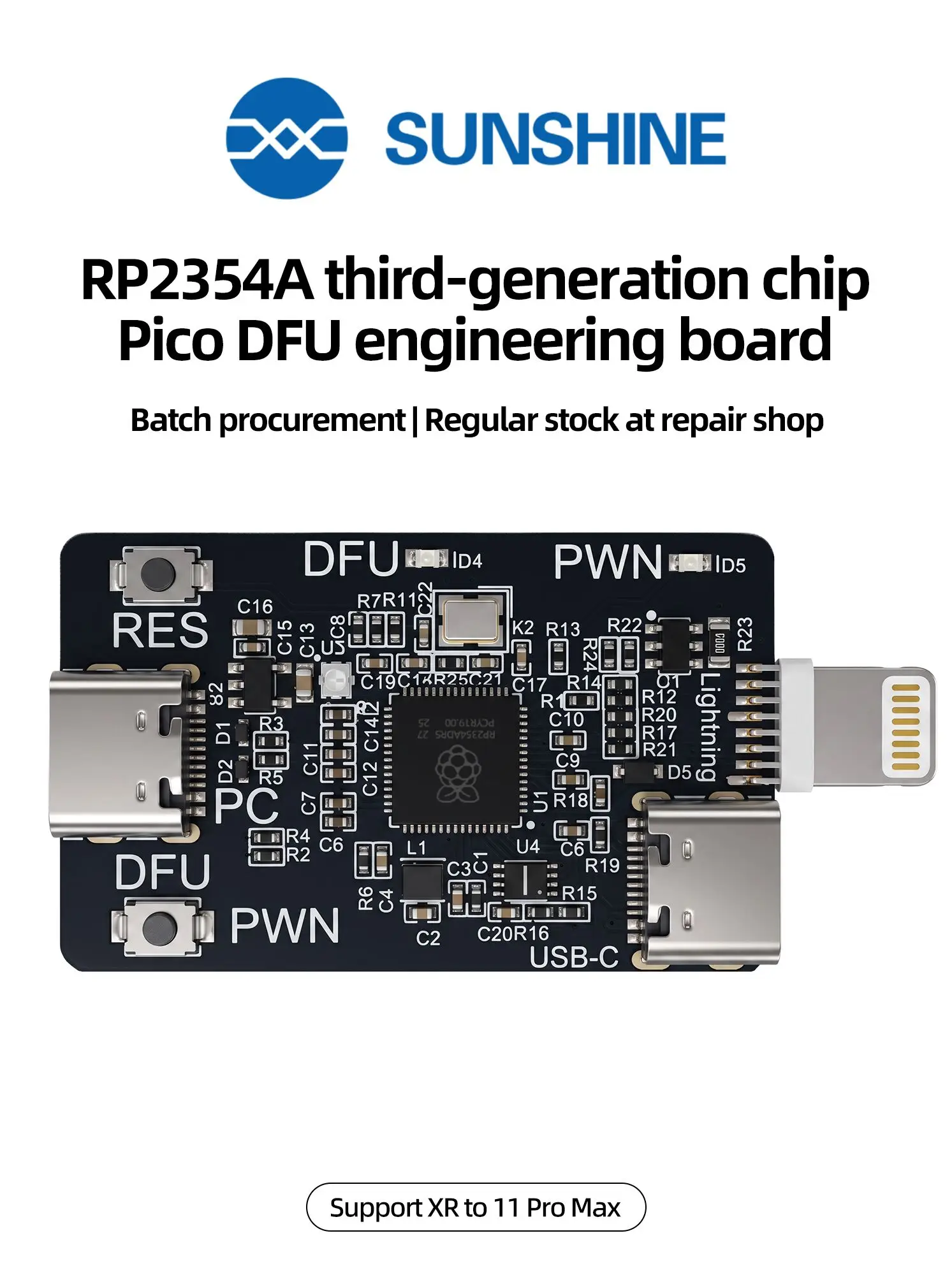 B4 PICO DFU Mode Engineering Box RP2350A Pwned DFU Tool for iOS A12/A13 Repair Erase Tool