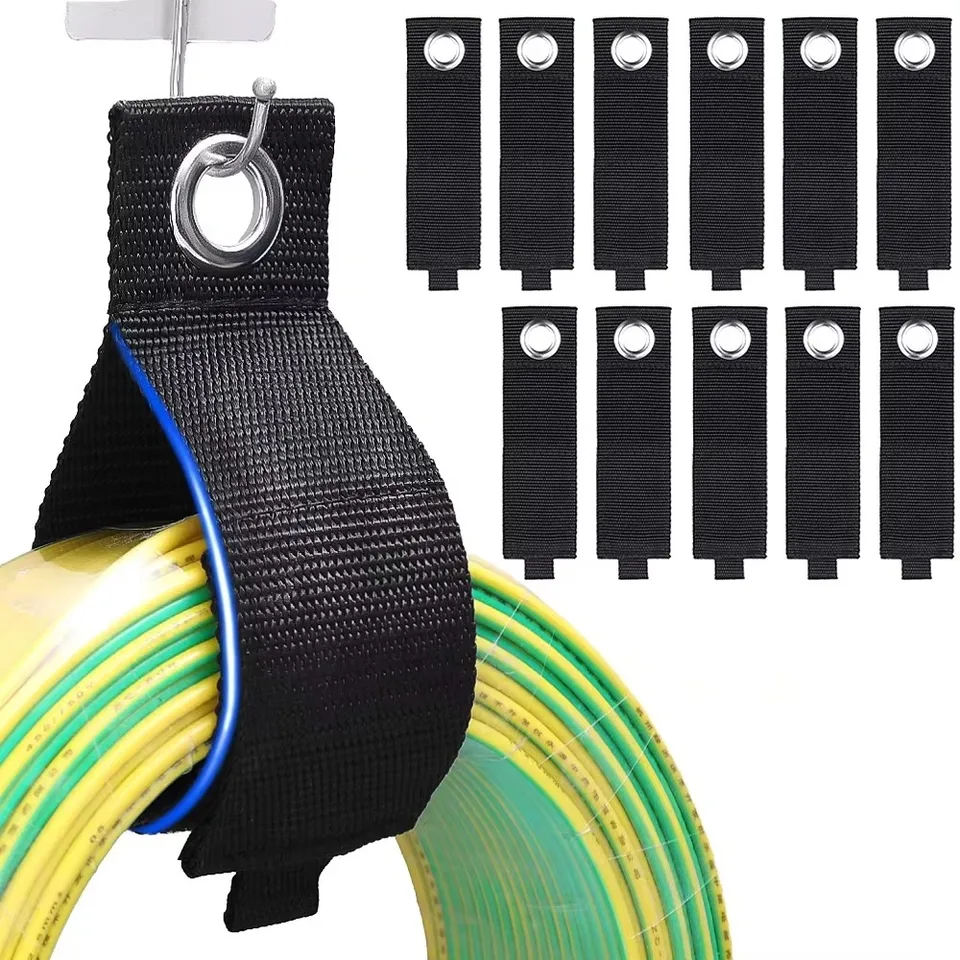 Organizador Para Cables Y Mangueras - 2 Piezas De Nylon, Reutilizable, Para Garaje O Jardín