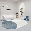 Minimalist Oval Living Room Carpet Gray Modern Home Carpets Line Art Decorative Rug Firm Non-Slip Waterproof Rugs Alfombra Ковер 3