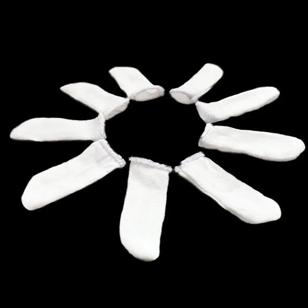 100PCS White Cotton Finger Cots Disposable Sweat Absorption Fingers Protective Gloves Thickening Extension Finger Covers Work