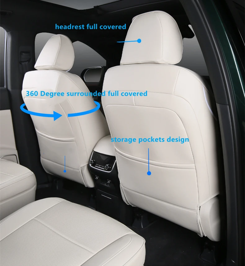 Custom Made for Car Seat Cover 3 Rows with 6-8 Seats Leather Cover for Toyota LC Prado Highlander 7 Seaters Sienna Mazda 5