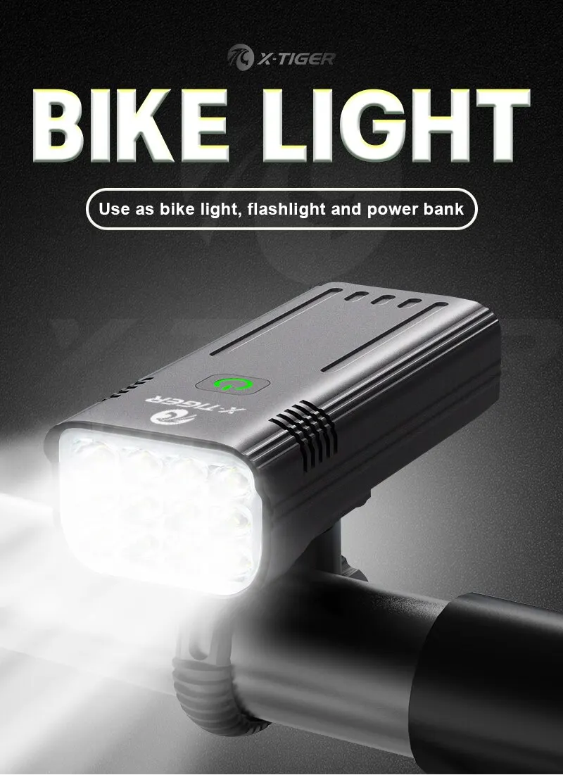 X-Tiger Fahrradlicht Scheinwerfer Fahrradlampe mit Power Bank wiederau –  Pogo Cycles