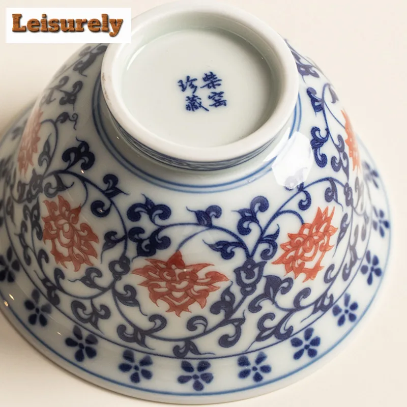 150ml Blue And White Hovering Gaiwan Japanese Tea Tureen Tea Bowl With Lid Kit Tea Maker Cover Bowl Chinese Tea Set Decoration