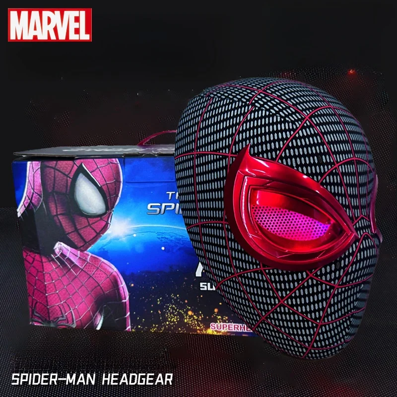 

Mascara Spiderman Headgear Moving Eyes 1:1 Cosplay Spiderman Mask Electronic Remote Control Elastic Fabric And Abs Plastic Gift