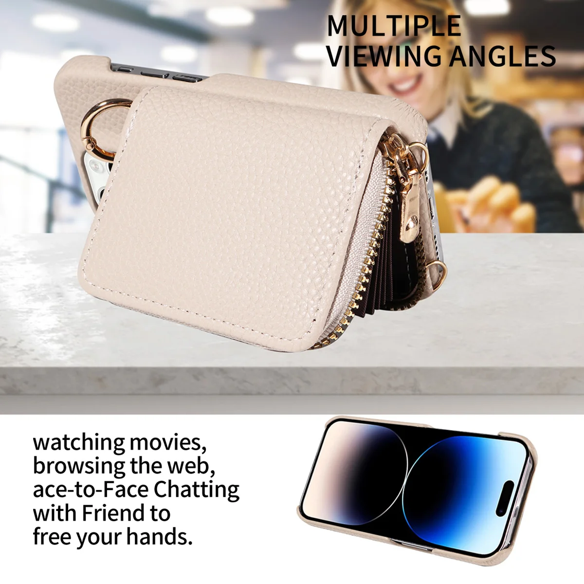 Ledertasche für Samsung Galaxys25 S24 S23 S22 A13 A14 A22 A32 A54 Serie Anti-Drop mit Lanyard Card Slots Brieftasche Abdeckung – Detail 20