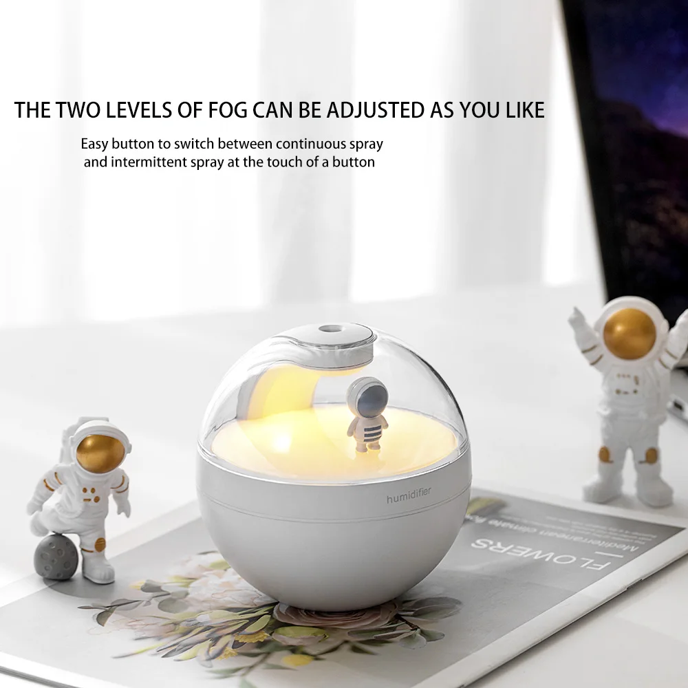 새로운 창의적인 초음파 행성 아로마테라피 가습기 200ML USB 스프레이 향..