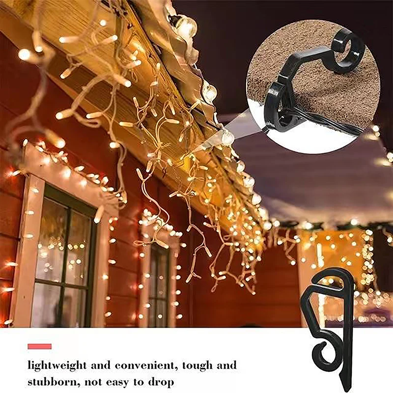 

Christmas Light Clips, All-Purpose Holiday Light Clips, Outdoor Light Clips For Gutters & Shingles, Gutter Light Clips