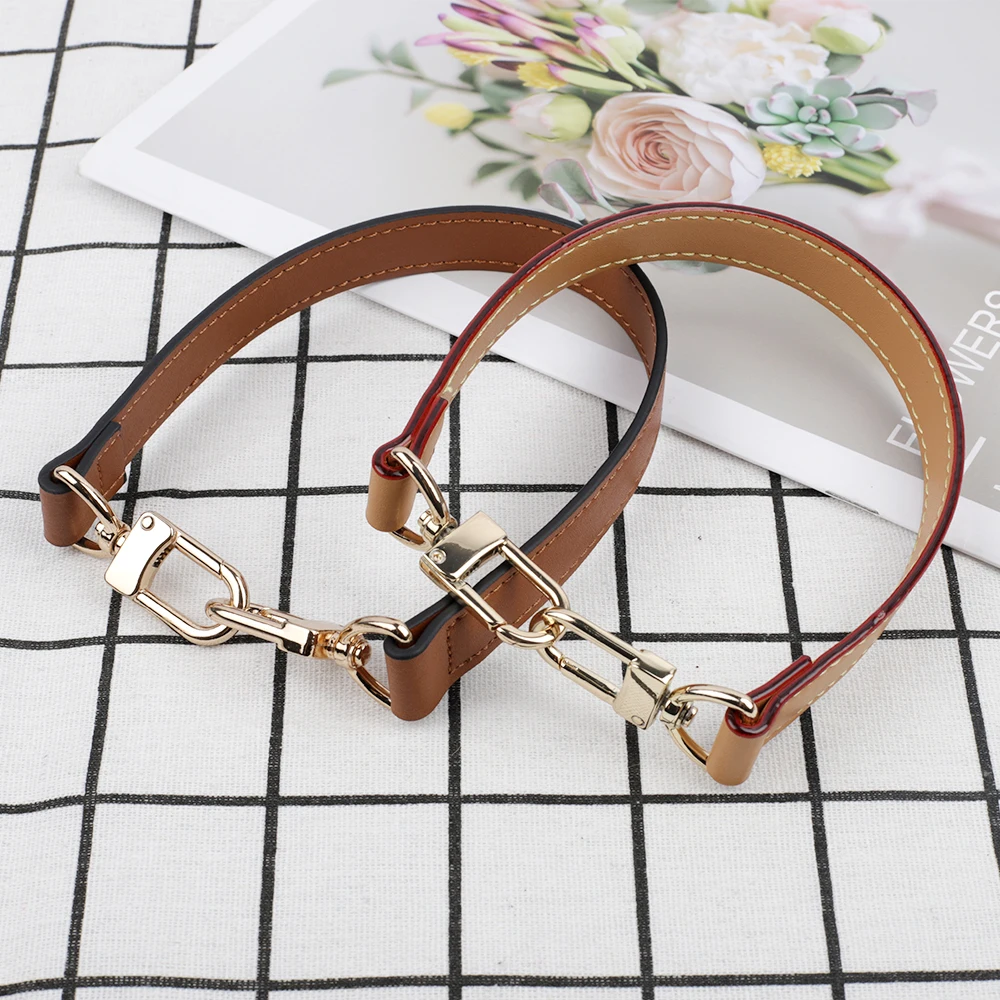 Taschengurt aus echtem Leder, Handtaschengriffe für Handtasche, kurzer Taschengurt, Geldbörsengurt, silberne Goldschnalle, Ersatz-Taschengürtelband – Detail 15