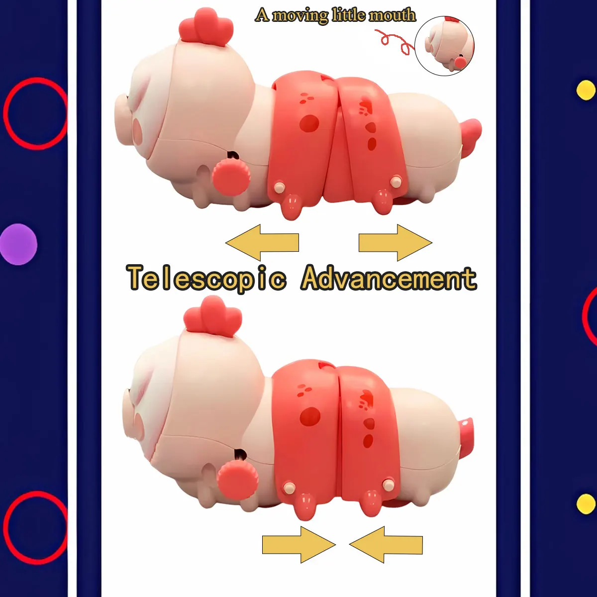 Cute Caterpillar Toy Wind Up Toys for Children Baby Sensory Slug Clockwork Animal Educational Color Shape Gift 5