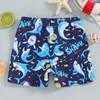 Toddler Boys Swim Trunks Shark Print Elastic Waist Swim Shorts Little Boys Bathing Suit Swimsuit Toddler Boy Swimwear 4