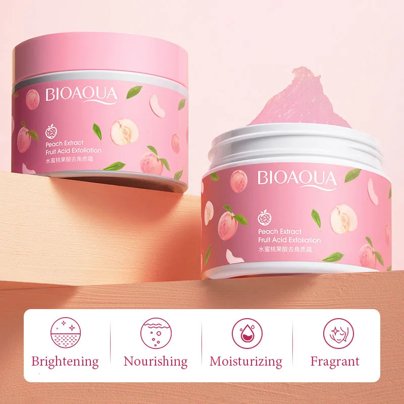 Bioaqua mel pêssego esfoliante creme facial esfoliante corpo esfoliante hidratante nutritivo esfoliante creme facial cuidados com a pele