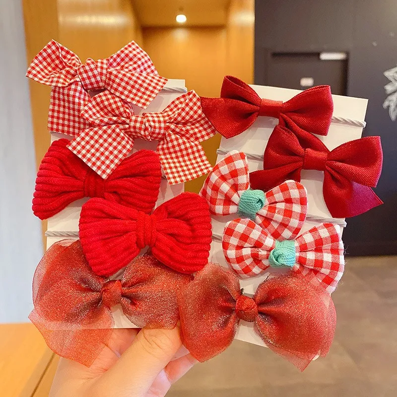 5pcs/set Lovely Pink Hair Ribbon Pink And White Stripes Headband Women  Chiffon Orange Scrunchies Girl Ponytail Holder Hair Ties - Headband -  AliExpress