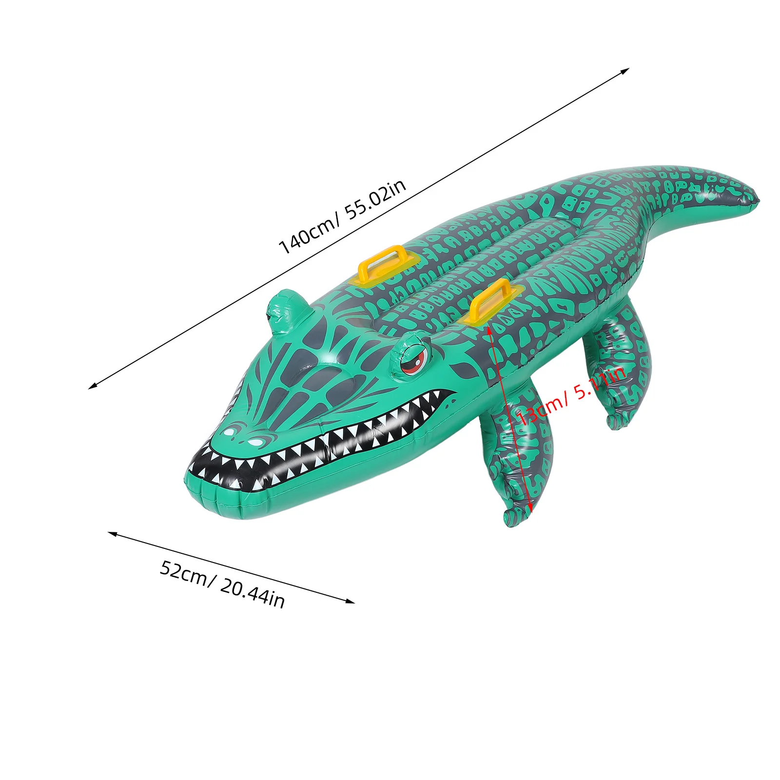 Inflatable Crocodile Surfboard Swimming Pool Floating Mat Alligator Decorative Inflation Pad Daily Use Mount 5