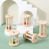Montessori Baby Development Games of Children Girl 1 to 2 Years Wood Rattles Bell Color Early Educational Hearing Musical Toys 4