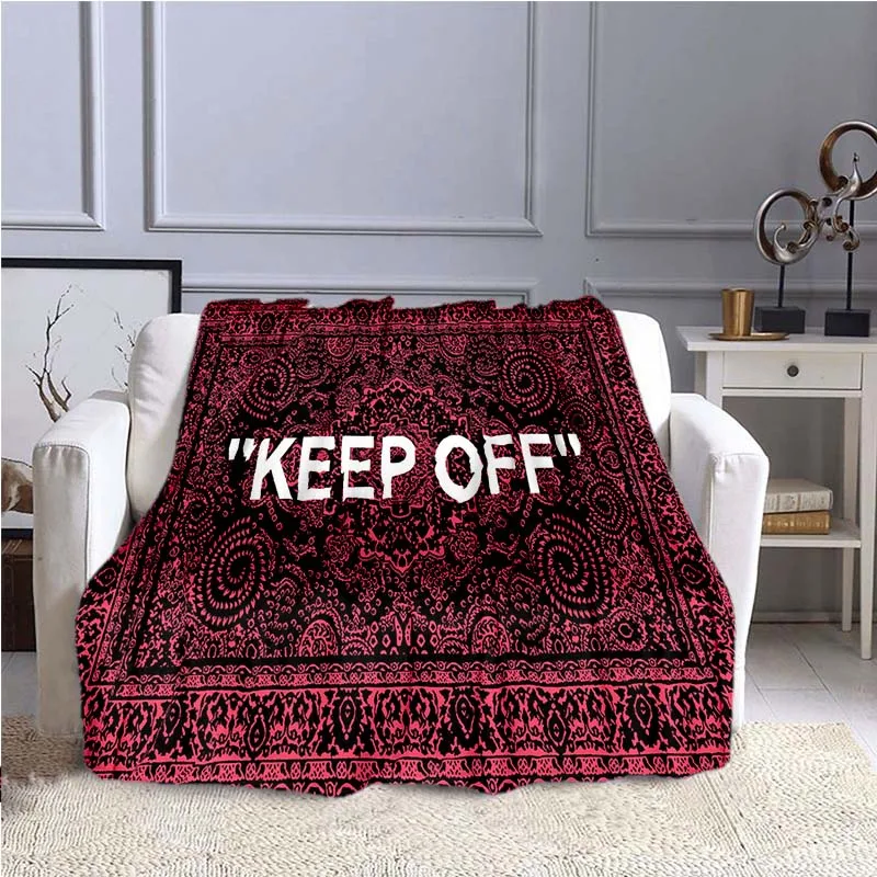 

KEEP OFF Pattern Blanket Sofa Blankets for Beds Super Soft Warm Blanket Cover Flannel Throw Blanket Flannel Blanket
