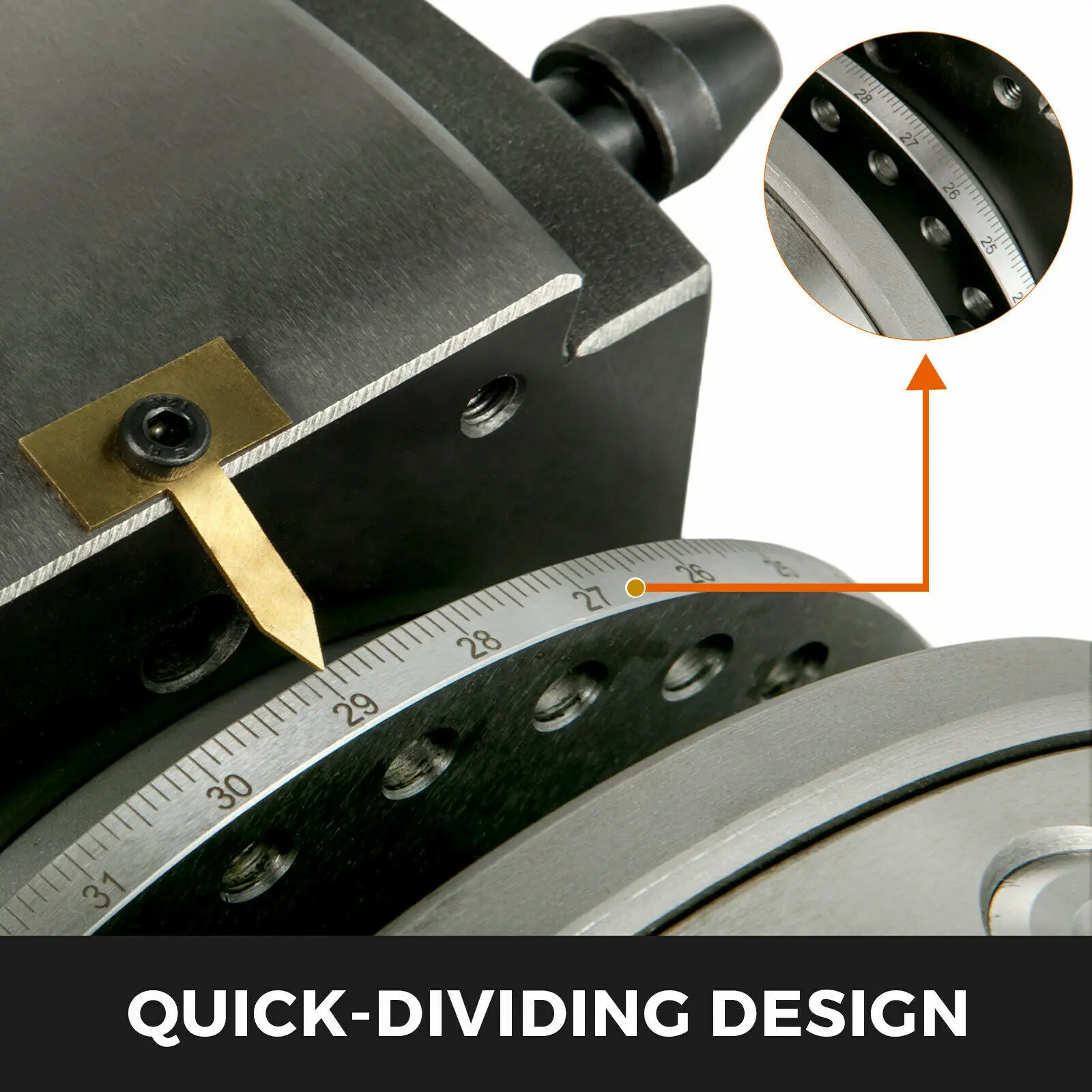 BS0 5" Dividing Head Precision Semi Universal W/ 3 Indexing Plates & 125mm 3 Jaw