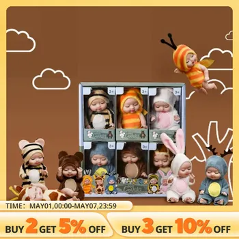 다시 태어난 인형 키트 장난감 시뮬레이션 공주 인형 장난감, 옷 액세서리가 있는 미니 수면 아기, 어린이 생일 선물, 6 개 상품 이미지