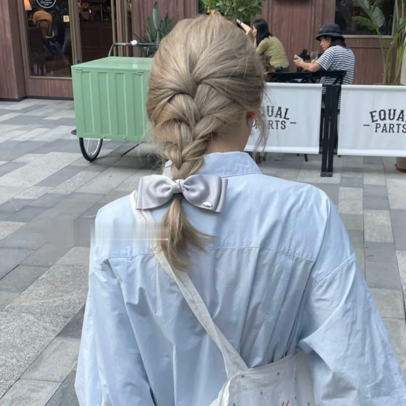 Damen Haarspange Süßer Stil Französische Doppelschleife Federklammer Süßes Haar Stereo Clip Kawaii Haarschmuck Schleife Clip Haarband – Detail 10