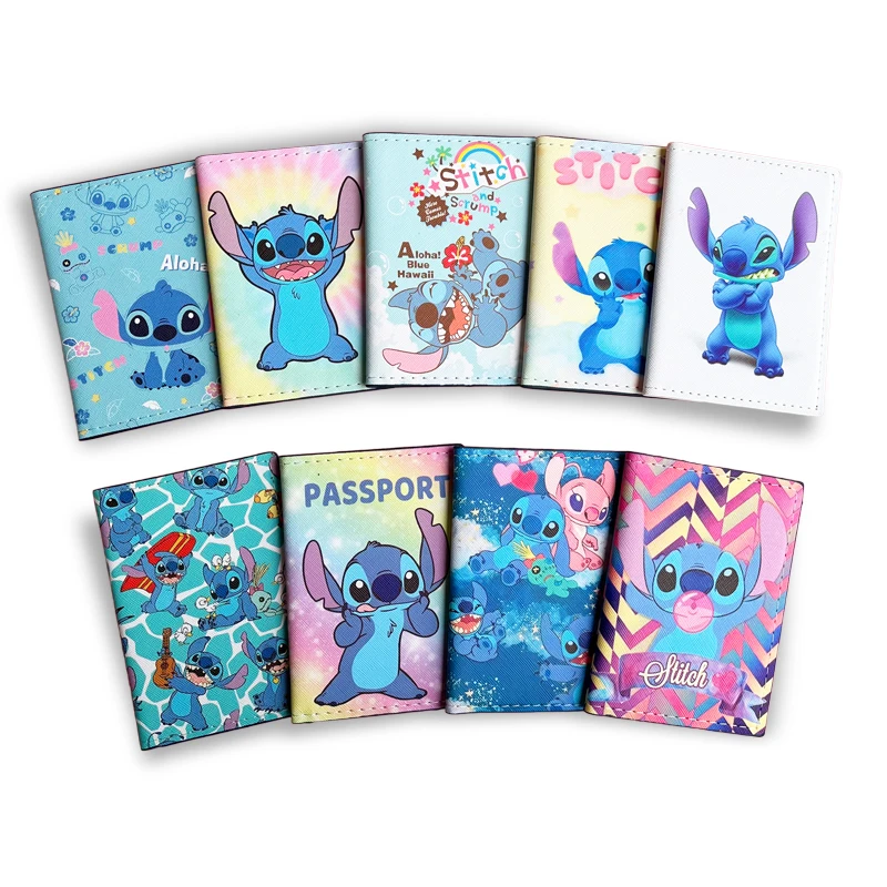 Custodia Per Passaporto Disney Stitch Porta Passaporto Da Viaggio In Pelle Pu Per Porta Biglietti Da Visita Per Uomo E Ragazzo Porta Biglietti Per Aer