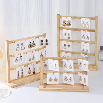 Collane Cavalletto Collezione di gioielli Espositore per bracciali Espositore con ganci Espositore per vetrina in legno massello
