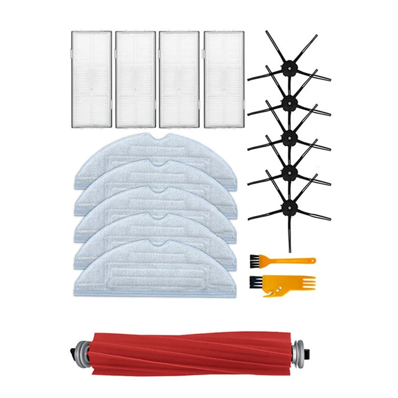 

Сменные детали для Xiaomi Roborock S7 Max / T7S Plus/G10, основная боковая щетка, фильтр НЕРА, насадка на швабру, пылесборник, чехол для пылесоса, 1 комплект