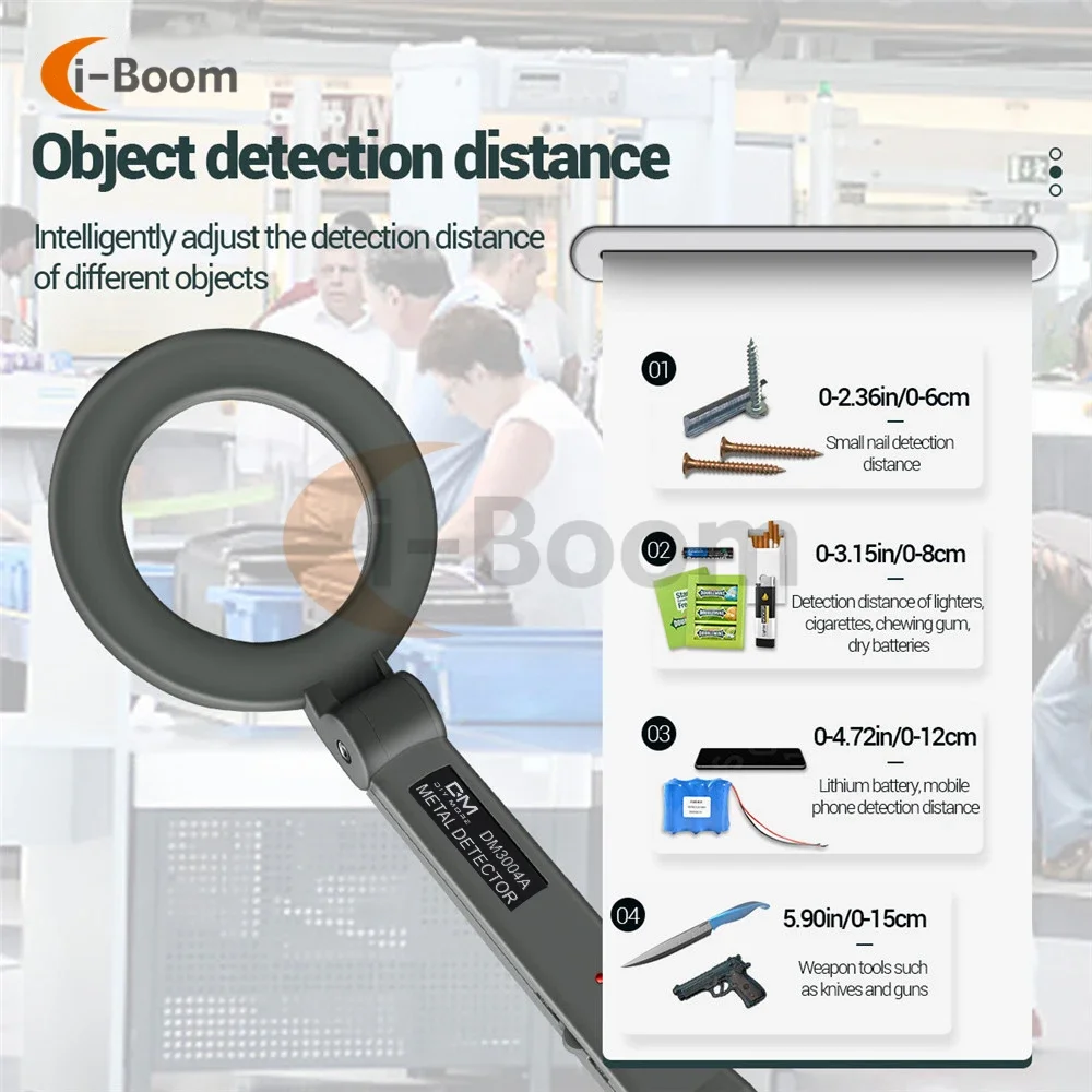 Portable Metal Detector Audible and visual alarms High sensitivity Scanning tool Metal Finder Collapsible 4
