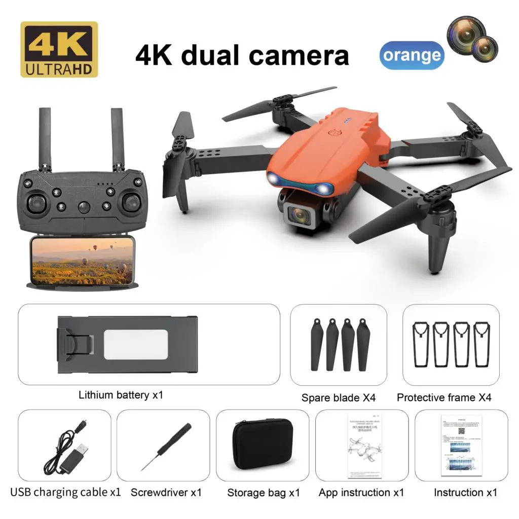 ตัวเลือกสินค้า โดรนอาร์ซีมืออาชีพ 4K กล้องคู่ ควบคุมระยะไกล ของเล่นเด็ก