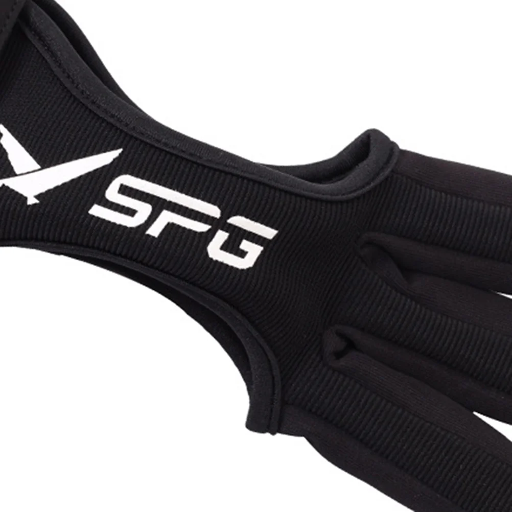 

Archery Glove Three Finger Archery Cowhide Archery Gear Accessory for Beginner Kids ( Black Size )