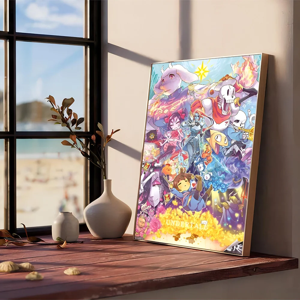 Anime Designs Game Undertale Vintage Posters Sticky Retro Kraft Paper Sticker DIY Room Bar Cafe Kawaii Room Decor anime stickers anime poster vintage posters