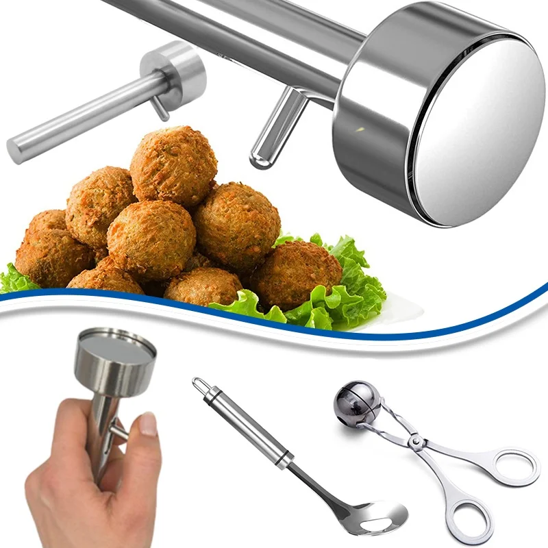 Meatball Maker Large Falafel Ball Making Scoop Mold Kitchen Tool Pal Meat Pressing Gadgets Stainless Steel