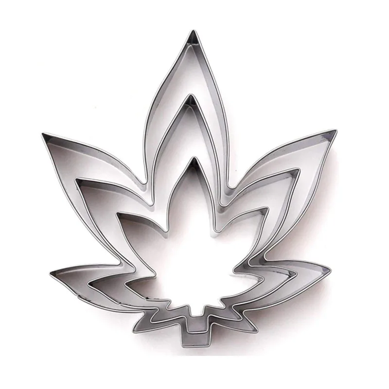 3pcsTree Leaf Cookie Cutters Stainless Steel Pastry Cutters Set Leaves Shaped Biscuit Molds Baking Tools Kitchen Accessories cookie cutter baking mold cookie mould baking decorating tools cookie maker press kit