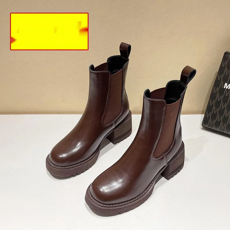 Μπότες ερήμου Μπότες πεζοπορίας από ψεύτικη γούνα Casual Bohemian Flat ψηλό τακούνι με στρογγυλό τετράγωνο φερμουάρ Αθλητικά παπούτσια ταξιδιού Μπότες_voghion.com