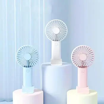 2026 Mini USB Charging Handheld Fan Desktop Small Fan With Mobile Phone Holder Portable And Simple Outdoor Small Fan 1