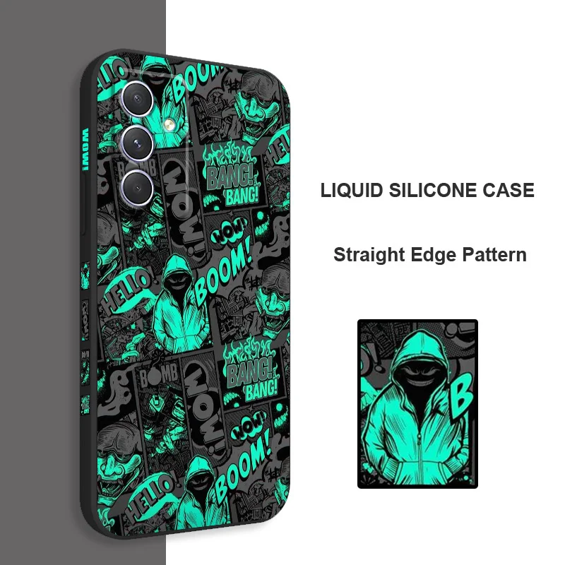 Blackened Clown Case For Samsung Galaxy A54 A34 A24 A14 A04 A73 A53 A33 A23 A13 A03 A72 A52 A52S A32 A22 A12 A71 A51 4G 5G