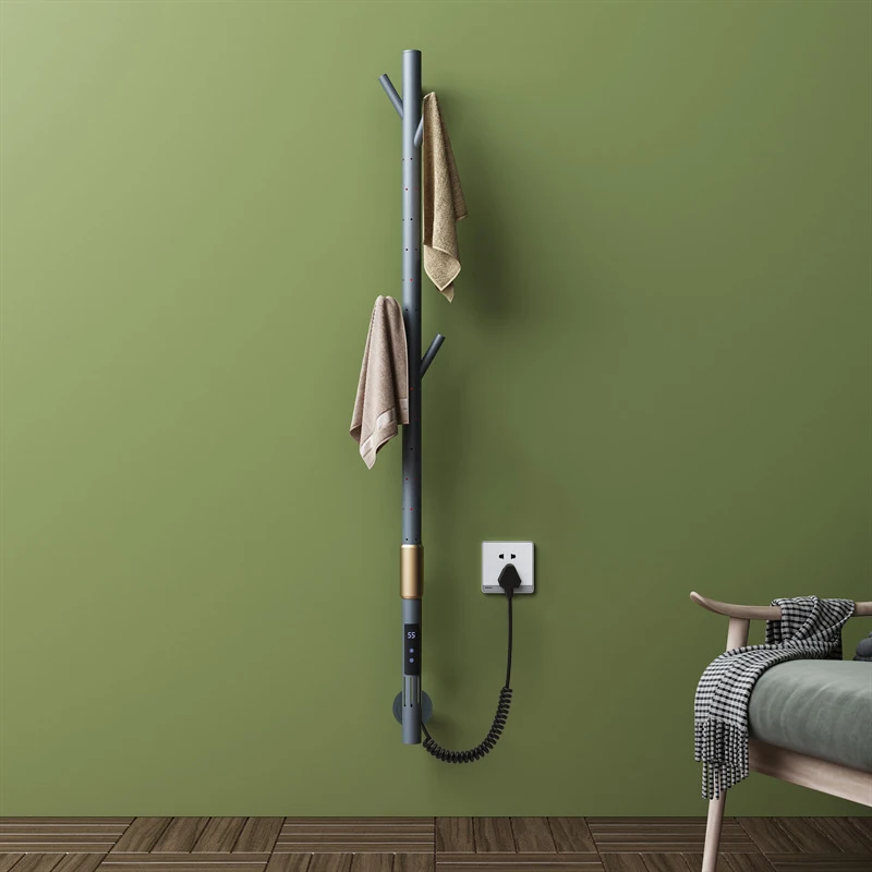 

Bathroom Electric Heating Towel Drying Artifact Clothes Bathrobe Wall Clothes Rack Bedside Ultra-narrow