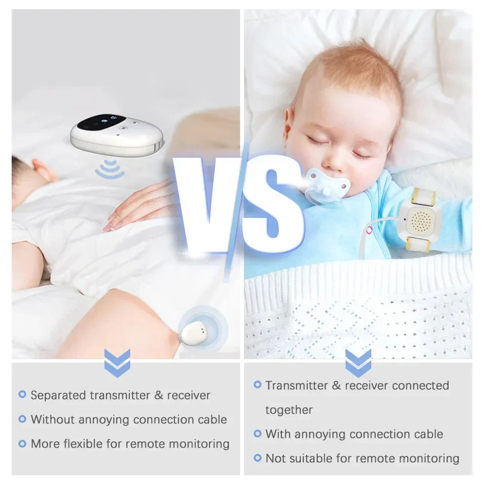 Wireless Bedwetting Alarm Pee Alarm Receiver Boys Girls Kids Potty Training Elder Care 10-20M Range Vibration Reminding