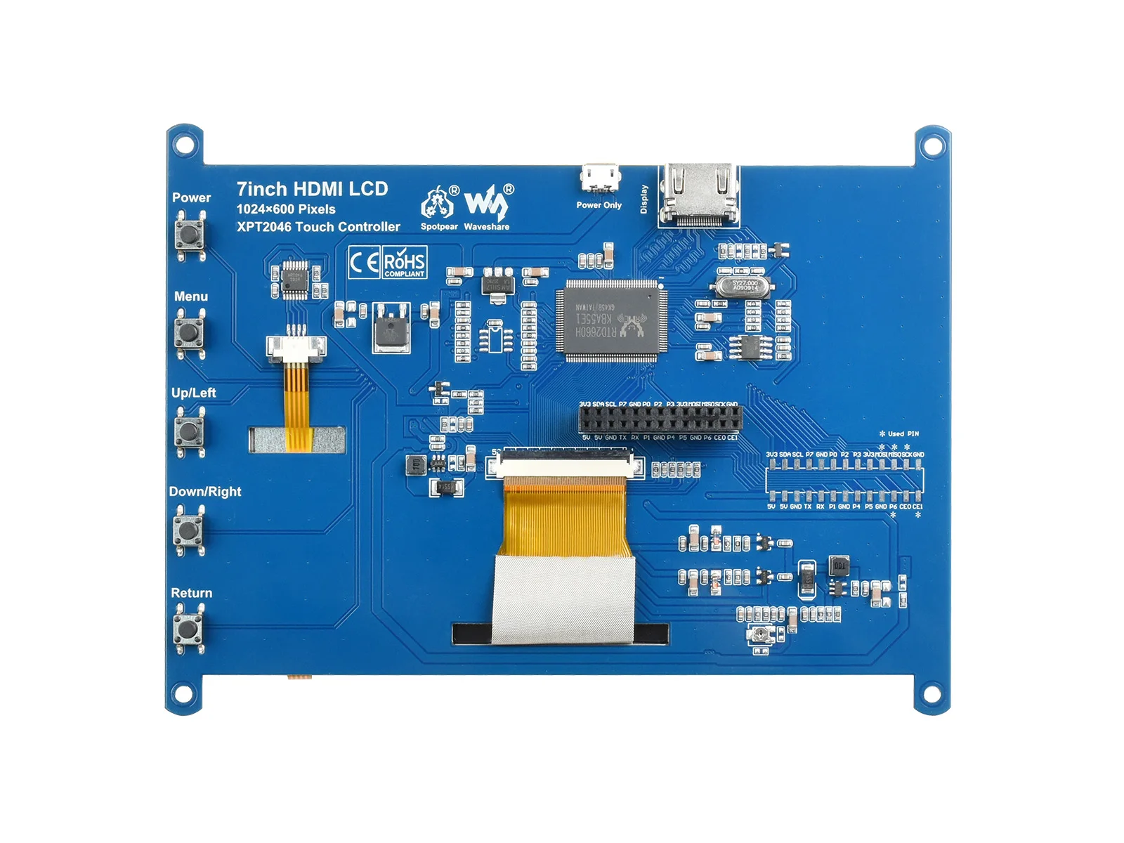 7 ġ HDMI LCD, 뷮  ġ ũ, 1024  600,HDMI, IPS,   Һ,    PC