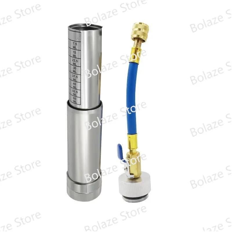 

Refrigeration Oil Filling Tool with Ball Valve R12r134a Air Conditioning Oil Refilling Cylinder
